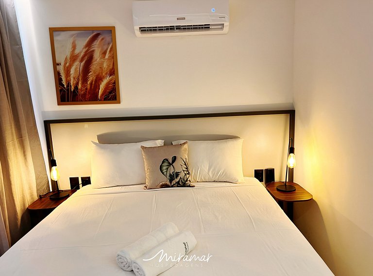 Flat c/Terraço p/ 2 pessoas Alta Marine-Miramar