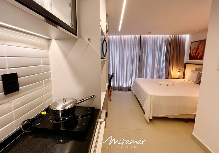 Flat c/Terraço p/ 2 pessoas Alta Marine-Miramar