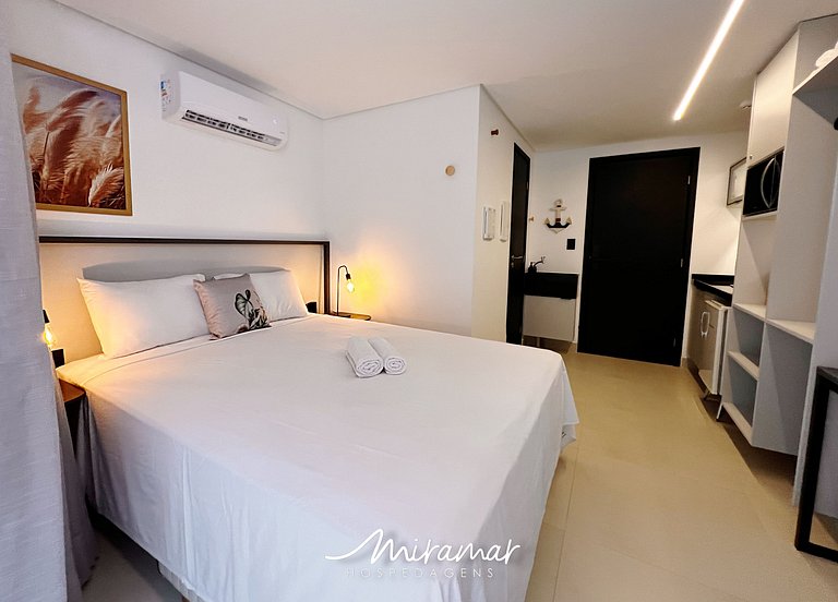 Flat c/Terraço p/ 2 pessoas Alta Marine-Miramar