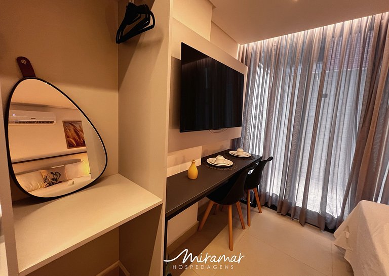 Flat c/Terraço p/ 2 pessoas Alta Marine-Miramar