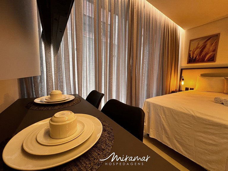 Flat c/Terraço p/ 2 pessoas Alta Marine-Miramar