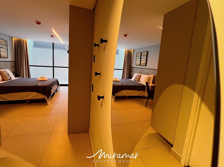 Flat com Terraço Alta Garden- Miramar Hospedagens