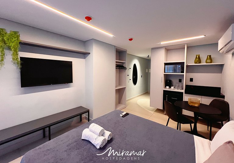 Flat com Terraço Alta Garden- Miramar Hospedagens