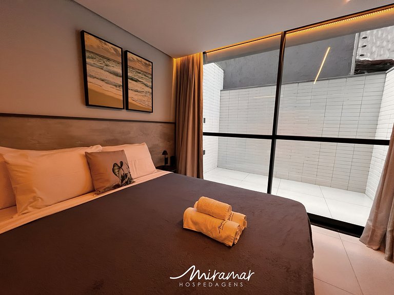 Flat com Terraço Alta Garden- Miramar Hospedagens