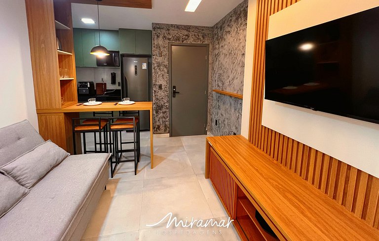 Flat c/Espelho no Teto p/ Casal- Tambaú-By MH