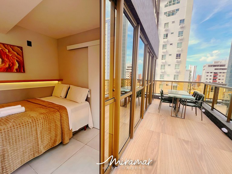 Flat c/ Varanda p/4 pessoas Tambaú-MH