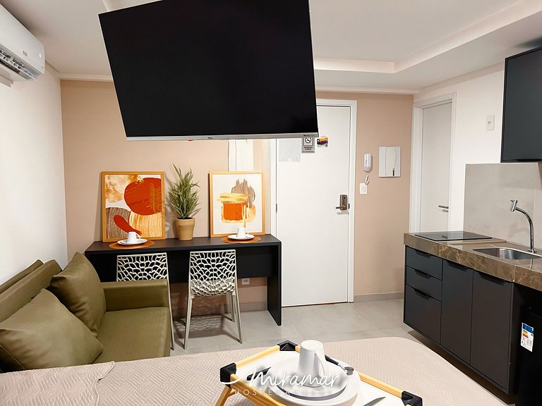 Flat Confortável p/4 no Ozean-Miramar Hospedagens