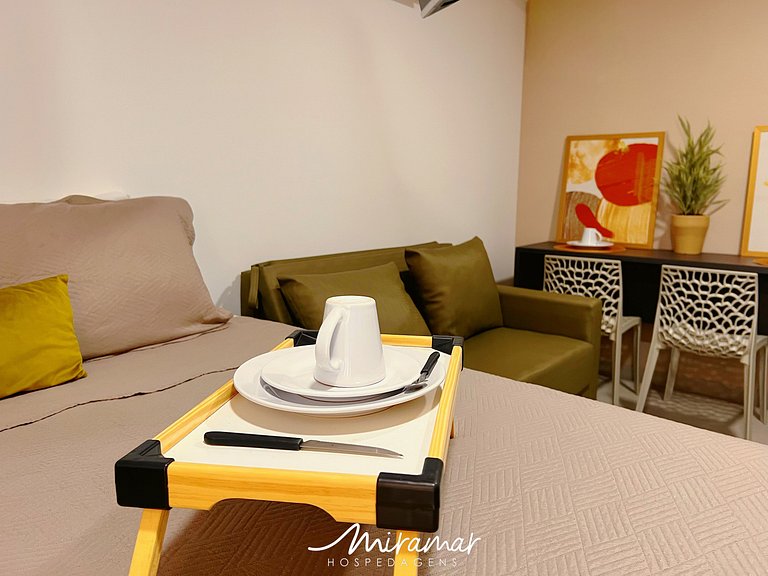 Flat Confortável p/4 no Ozean-Miramar Hospedagens