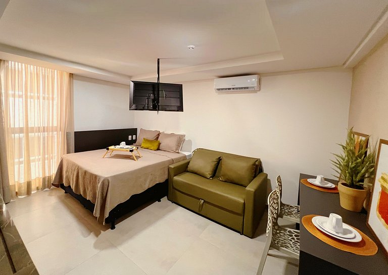 Flat Confortável p/4 no Ozean-Miramar Hospedagens