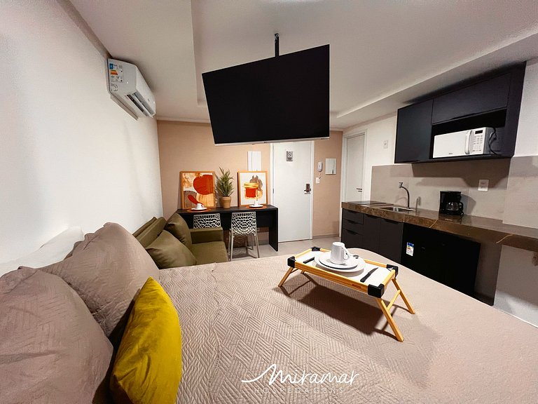 Flat Confortável p/4 no Ozean-Miramar Hospedagens