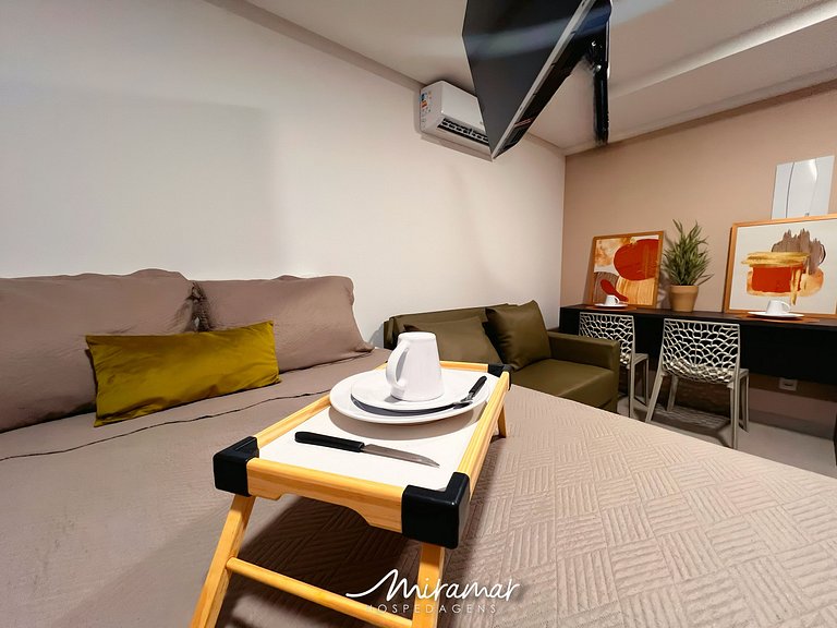 Flat Confortável p/4 no Ozean-Miramar Hospedagens