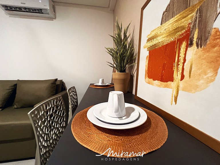 Flat Confortável p/4 no Ozean-Miramar Hospedagens