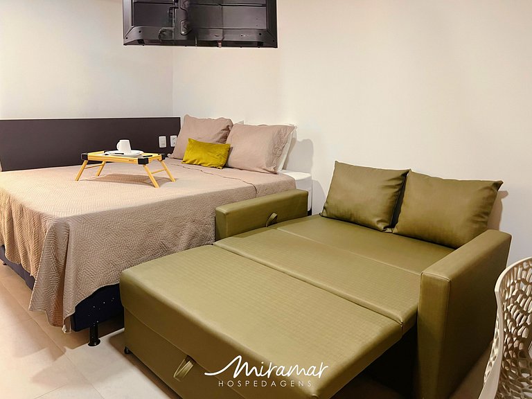 Flat Confortável p/4 no Ozean-Miramar Hospedagens