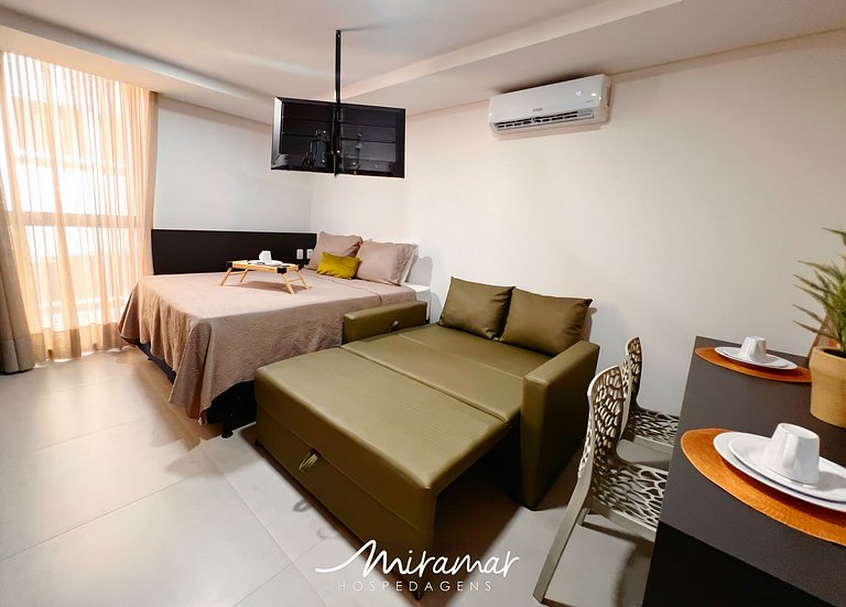 Flat Confortável p/4 no Ozean-Miramar Hospedagens