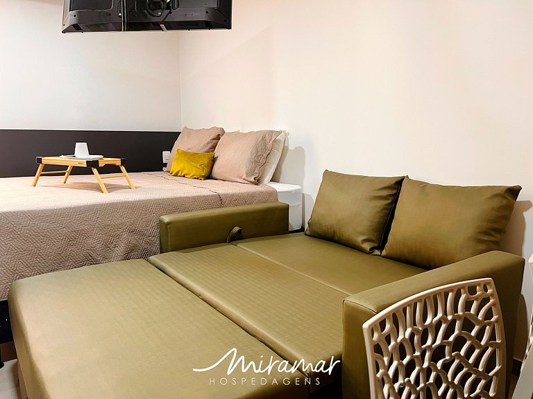 Flat Confortável p/4 no Ozean-Miramar Hospedagens