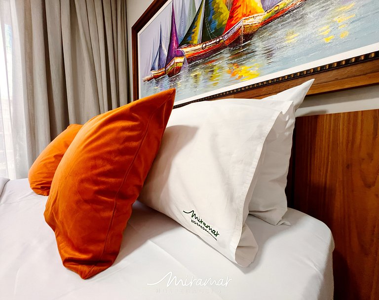 Flat p/ 2 pessoas c/ Varanda -Miramar Hospedagens