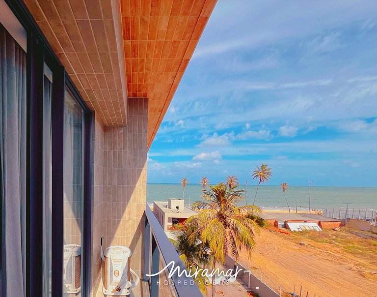 Flat p/ 2 pessoas c/ Varanda Vista Mar-Miramar