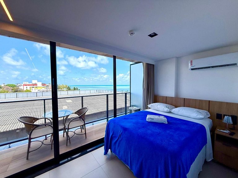 Flat com varanda no Alta Marine - MH