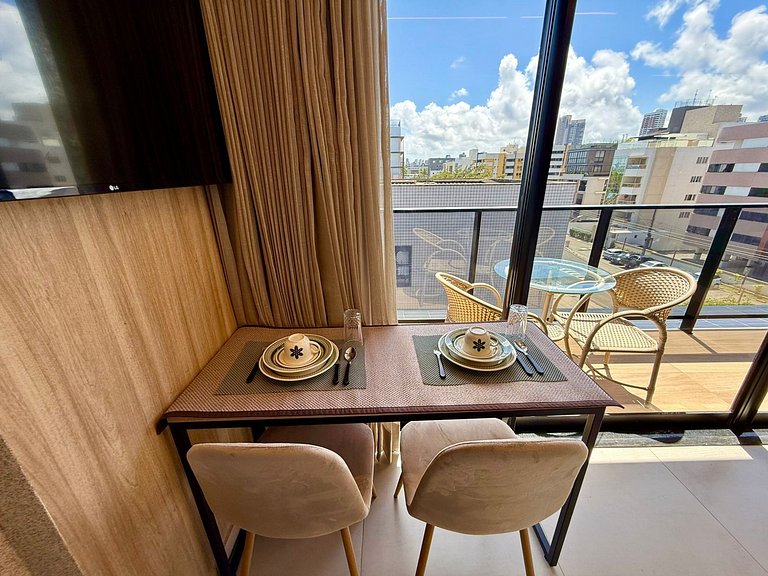 Flat com varanda no Jardim Oceania - MH