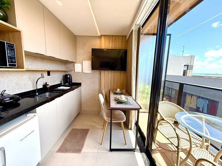 Flat com varanda no Jardim Oceania - MH