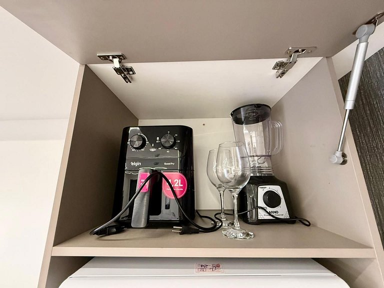 Flat c/ Banheira no Terraço - Miramar Hospedagens