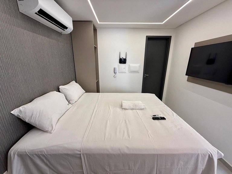 Flat c/ Banheira no Terraço - Miramar Hospedagens