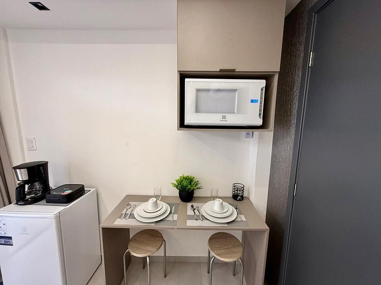 Flat c/ Banheira no Terraço - Miramar Hospedagens