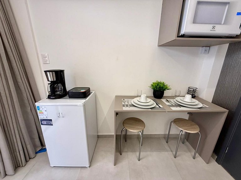 Flat c/ Banheira no Terraço - Miramar Hospedagens