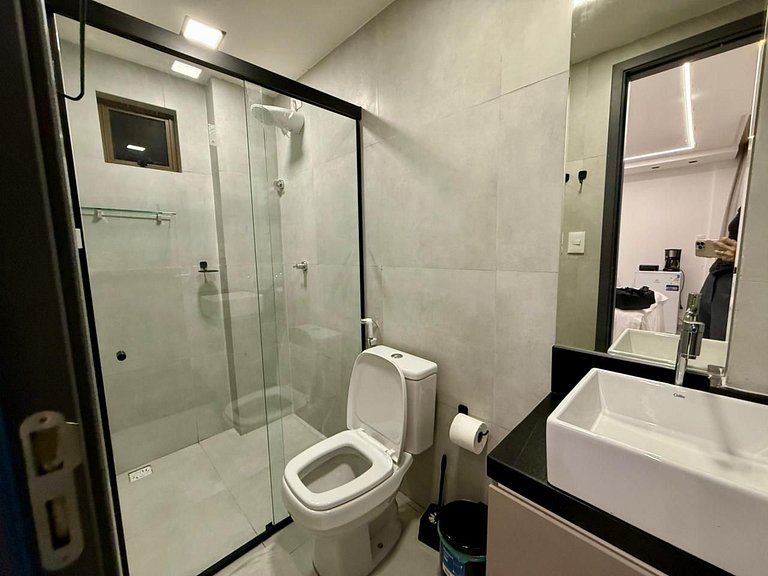 Flat c/ Banheira no Terraço - Miramar Hospedagens