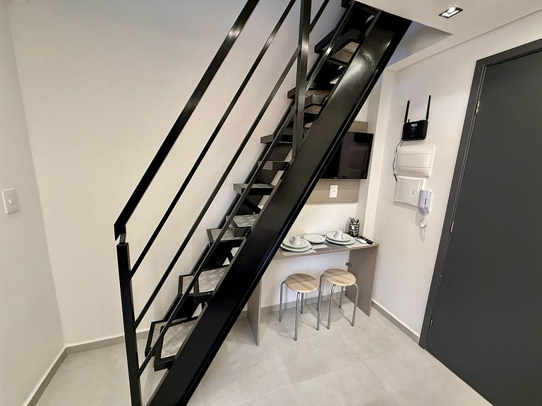 Flat c/ Banheira na cobertura