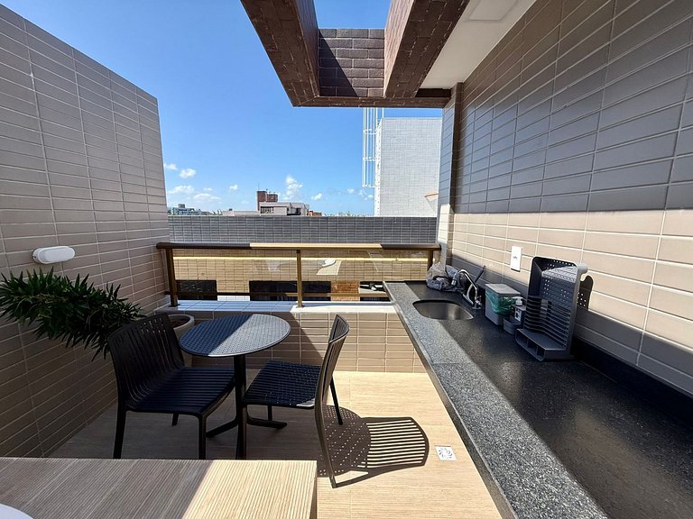 Flat c/ Banheira na cobertura