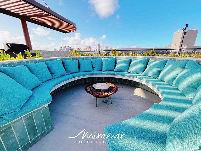 Flat Novo com varanda no Jardim Oceania - (MH)