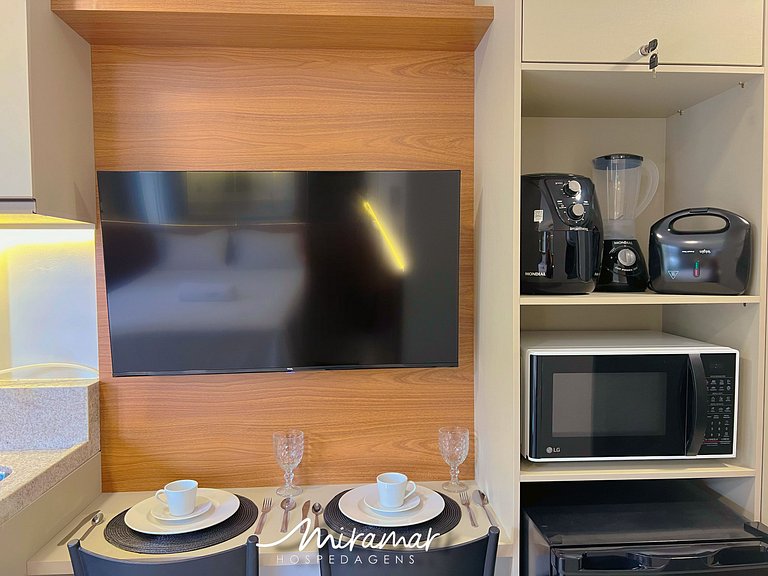 Flat Vista Mar Lateral c/ Varanda-Miramar