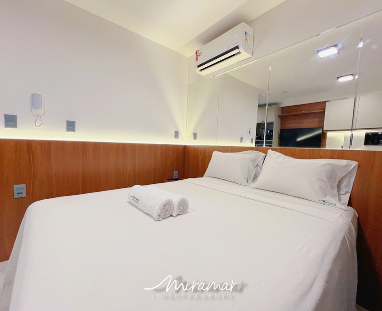 Flat Vista Mar Lateral c/ Varanda-Miramar