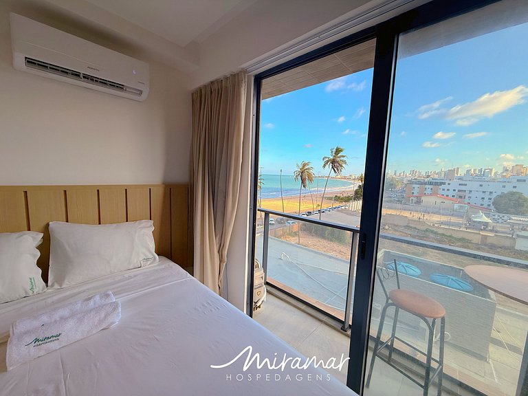 Flat c/ Varanda Vista-Mar Jardim Oceania