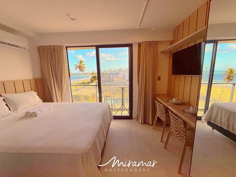 Flat c/ Varanda Vista-Mar Jardim Oceania