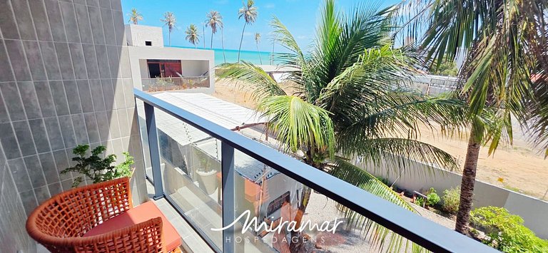 Flat c/ Varandda p/ 4 Pessoas Vista-Mar