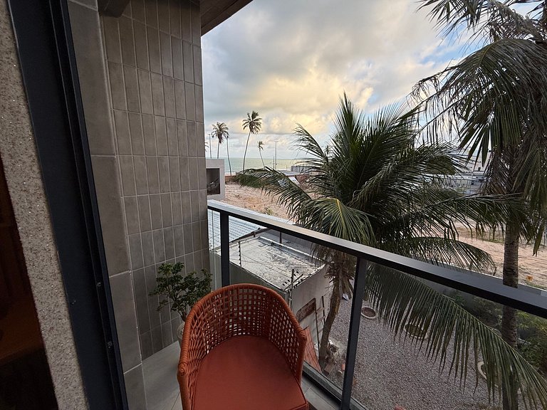 Flat c/ Varandda p/ 4 Pessoas Vista-Mar