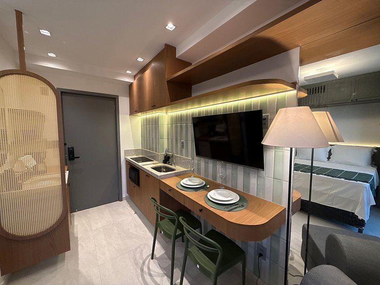 Flat c/ Varanda Vista Mar-Miramar Hospedagens