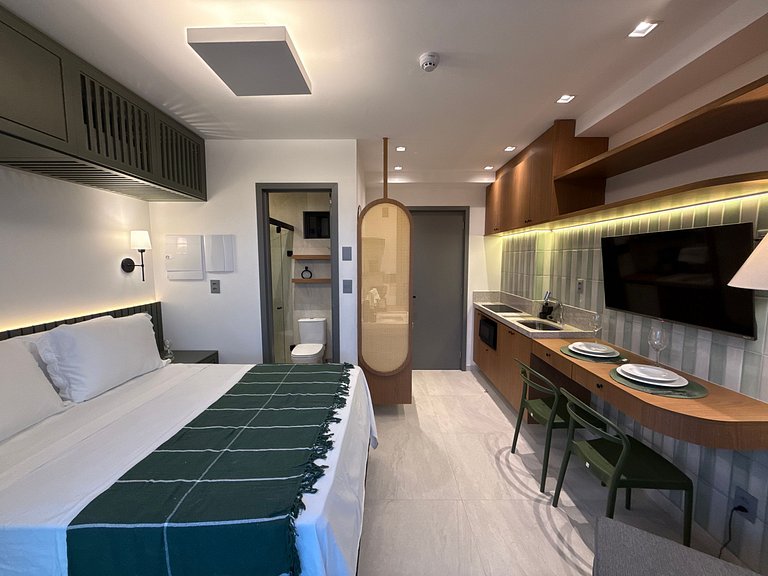 Flat c/ Varanda Vista Mar-Miramar Hospedagens