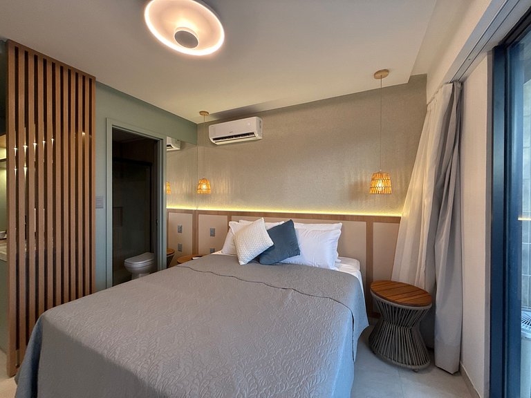 Flat p/ 3 Hóspedes c/ Varanda-Miramar Hospedagens