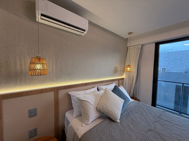 Flat p/ 3 Hóspedes c/ Varanda-Miramar Hospedagens