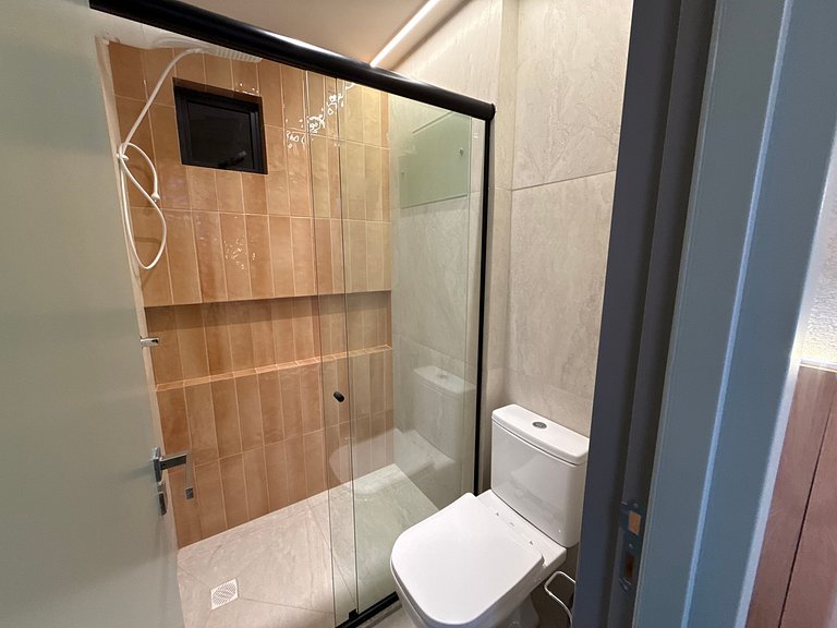 Flat p/ 4 Hóspedes c/ Varanda-Miramar Hospedagens