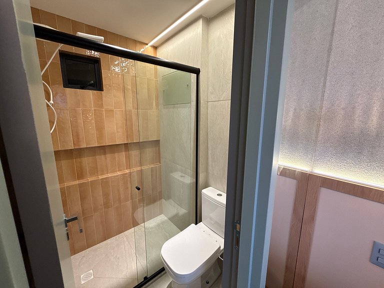 Flat p/ 4 Hóspedes c/ Varanda-Miramar Hospedagens