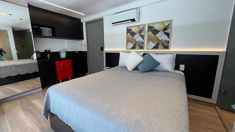 Flat p/ 3 pessoas na Orla do Cabo Branco