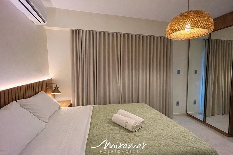 Flat Família p/3 c/ Varanda -Miramar Hospedagens