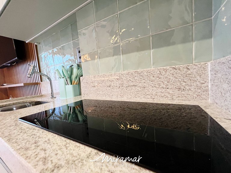 Flat Família p/3 c/ Varanda -Miramar Hospedagens