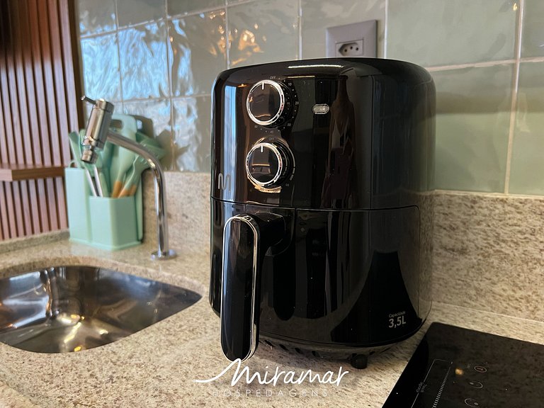 Flat Família p/3 c/ Varanda -Miramar Hospedagens