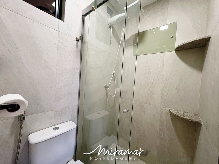 Flat Família p/3 c/ Varanda -Miramar Hospedagens