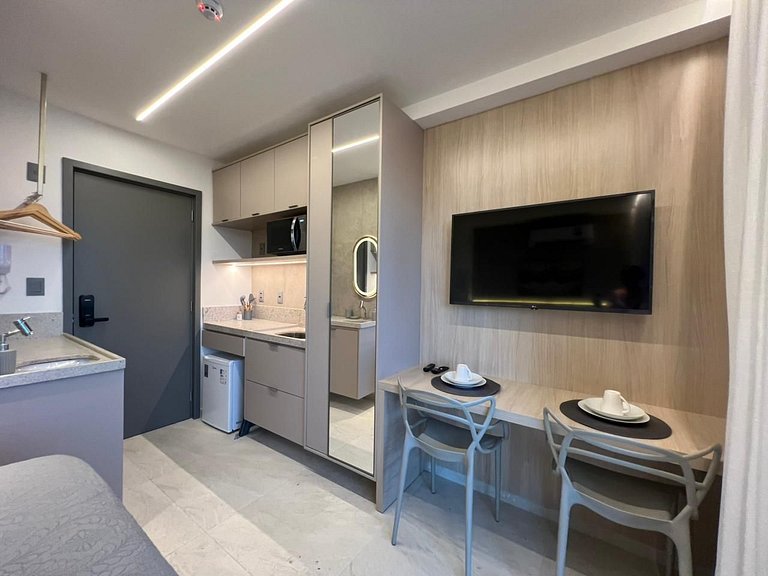 Flat vista mar no Jardim Oceania